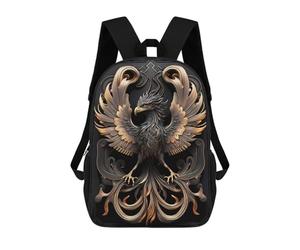 sinyumoney Unisex Mighty Golden Phoenix 17 Inch Backpack 3d Printed Travel Backpack Casual Laptop Backpack Lightweight SchoolBag for Men Women Boys Girls