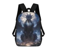 sinyumoney Unisex Moonlight Dragon Anime Art Backpack 3D Printed Travel Rucksack Casual Laptop Rucksack Lightweight Schoolbag For Men Women Boys Girls 17inch