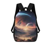 sinyumoney Unisex Mountain Range Planet Backpack 3D Printed Travel Rucksack Casual Laptop Rucksack Lightweight Schoolbag For Men Women Boys Girls 17inch