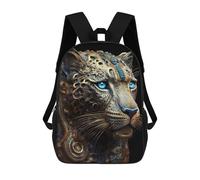 sinyumoney Unisex Mystical Cosmic Leopard 17 Inch Backpack 3d Printed Travel Backpack Casual Laptop Backpack Lightweight SchoolBag for Men Women Boys Girls