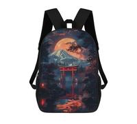 sinyumoney Unisex Mystical Night Japanese Backpack 3d Printed Travel Backpack Casual Laptop Backpack Lightweight SchoolBag for Men Women Boys Girls 17inch
