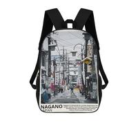 sinyumoney Unisex Nagano Japan Backpack 3d Printed Travel Backpack Casual Laptop Backpack Lightweight SchoolBag for Men Women Boys Girls 17inch