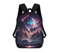 sinyumoney Unisex Nebula Planet Realm Backpack 3D Printed Travel Rucksack Casual Laptop Rucksack Lightweight Schoolbag For Men Women Boys Girls 17inch