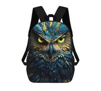 sinyumoney Unisex Neon Owl 17 Inch Backpack 3d Printed Travel Backpack Casual Laptop Backpack Lightweight SchoolBag for Men Women Boys Girls