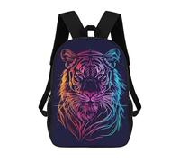 sinyumoney Unisex Neon Tiger Animal Backpack 3D Printed Travel Rucksack Casual Laptop Rucksack Lightweight Schoolbag For Men Women Boys Girls 17inch