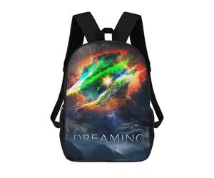sinyumoney Unisex Never Stop Dreaming 17 Inch Backpack 3d Printed Travel Backpack Casual Laptop Backpack Lightweight SchoolBag for Men Women Boys Girls