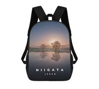 sinyumoney Unisex Niigata Rice Fields Backpack 3D Printed Travel Rucksack Casual Laptop Rucksack Lightweight Schoolbag For Men Women Boys Girls 17inch