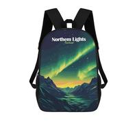 sinyumoney Unisex Northern Lights Iceland Backpack 3D Printed Travel Rucksack Casual Laptop Rucksack Lightweight Schoolbag For Men Women Boys Girls 17inch