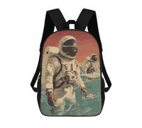 sinyumoney Unisex Ocean Astronaut Backpack 3D Printed Travel Rucksack Casual Laptop Rucksack Lightweight Schoolbag For Men Women Boys Girls 17inch