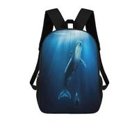 sinyumoney Unisex Ocean Humpback Whale Backpack 3D Printed Travel Rucksack Casual Laptop Rucksack Lightweight Schoolbag For Men Women Boys Girls 17inch