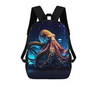 sinyumoney Unisex Octopus 17 Inch Backpack 3d Printed Travel Backpack Casual Laptop Backpack Lightweight SchoolBag for Men Women Boys Girls