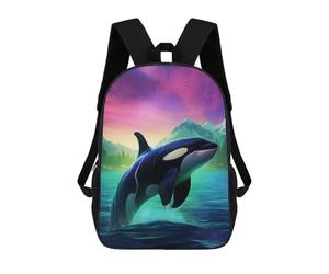 sinyumoney Unisex Orca Whale Killer Northern Backpack 3d Printed Travel Backpack Casual Laptop Backpack Lightweight SchoolBag for Men Women Boys Girls 17inch