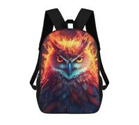 sinyumoney Unisex Owl Flame Backpack 3D Printed Travel Rucksack Casual Laptop Rucksack Lightweight Schoolbag For Men Women Boys Girls 17inch