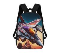 sinyumoney Unisex Paint Fighter Jets Backpack 3D Printed Travel Rucksack Casual Laptop Rucksack Lightweight Schoolbag For Men Women Boys Girls 17inch