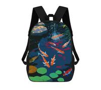 sinyumoney Unisex Painting Koi Fishes Backpack 3d Printed Travel Backpack Casual Laptop Backpack Lightweight SchoolBag for Men Women Boys Girls 17inch
