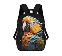 sinyumoney Unisex Parrot Bird Animals Backpack 3d Printed Travel Backpack Casual Laptop Backpack Lightweight SchoolBag for Men Women Boys Girls 17inch