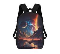sinyumoney Unisex Planet Twilight Landscape Backpack 3d Printed Travel Backpack Casual Laptop Backpack Lightweight SchoolBag for Men Women Boys Girls 17inch