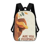 sinyumoney Unisex Platypus Peeking Are You Pooping Backpack 3D Printed Travel Rucksack Casual Laptop Rucksack Lightweight Schoolbag For Men Women Boys Girls 17inch