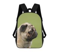 sinyumoney Unisex Pug Dog Backpack 3D Printed Travel Rucksack Casual Laptop Rucksack Lightweight Schoolbag For Men Women Boys Girls 17inch