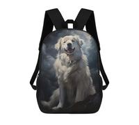 sinyumoney Unisex Pyrenean Mountain Dog Dog Portrait 17 Inch Backpack 3d Printed Travel Backpack Casual Laptop Backpack Lightweight SchoolBag for Men Women Boys Girls