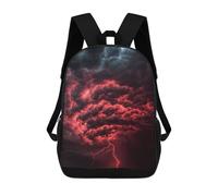 sinyumoney Unisex Red Lightning Storm Backpack 3d Printed Travel Backpack Casual Laptop Backpack Lightweight SchoolBag for Men Women Boys Girls 17inch