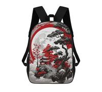 sinyumoney Unisex Red Moon Sanctuary Backpack 3D Printed Travel Rucksack Casual Laptop Rucksack Lightweight Schoolbag For Men Women Boys Girls 17inch