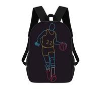 sinyumoney Unisex Retro Basketball Player Backpack 3d Printed Travel Backpack Casual Laptop Backpack Lightweight SchoolBag for Men Women Boys Girls 17inch