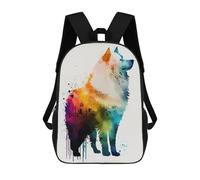 sinyumoney Unisex Samoyed Rainbow Backpack 3d Printed Travel Backpack Casual Laptop Backpack Lightweight SchoolBag for Men Women Boys Girls 17inch
