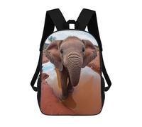 sinyumoney Unisex Selfie of A Young Elephant Backpack 3D Printed Travel Rucksack Casual Laptop Rucksack Lightweight Schoolbag For Men Women Boys Girls 17inch