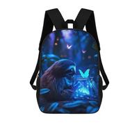 sinyumoney Unisex Sloth with Butterfly Backpack 3d Printed Travel Backpack Casual Laptop Backpack Lightweight SchoolBag for Men Women Boys Girls 17inch