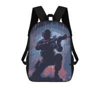 sinyumoney Unisex Soldier Backpack 3d Printed Travel Backpack Casual Laptop Backpack Lightweight SchoolBag for Men Women Boys Girls 17inch