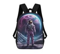 sinyumoney Unisex Space Portrait Backpack 3D Printed Travel Rucksack Casual Laptop Rucksack Lightweight Schoolbag For Men Women Boys Girls 17inch