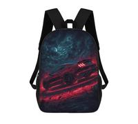 sinyumoney Unisex Space Racing Car Artwork Backpack 3d Printed Travel Backpack Casual Laptop Backpack Lightweight SchoolBag for Men Women Boys Girls 17inch