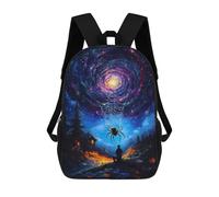 sinyumoney Unisex Spider And The Galaxy Backpack 3D Printed Travel Rucksack Casual Laptop Rucksack Lightweight Schoolbag For Men Women Boys Girls 17inch