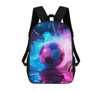 sinyumoney Unisex Sport Neon Football Backpack 3d Printed Travel Backpack Casual Laptop Backpack Lightweight SchoolBag for Men Women Boys Girls 17inch