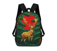 sinyumoney Unisex Stained Glass Deer in Forest Backpack 3d Printed Travel Backpack Casual Laptop Backpack Lightweight SchoolBag for Men Women Boys Girls 17inch