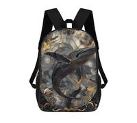 sinyumoney Unisex Stained Glass Whale Backpack 3d Printed Travel Backpack Casual Laptop Backpack Lightweight SchoolBag for Men Women Boys Girls 17inch