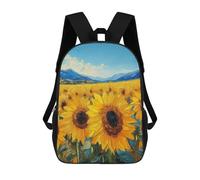 sinyumoney Unisex Sunflower Field Painting Backpack 3D Printed Travel Rucksack Casual Laptop Rucksack Lightweight Schoolbag For Men Women Boys Girls 17inch