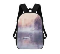 sinyumoney Unisex Swans Dawn Serenity Backpack 3d Printed Travel Backpack Casual Laptop Backpack Lightweight SchoolBag for Men Women Boys Girls 17inch