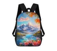 sinyumoney Unisex The Lake at Sunset Backpack 3D Printed Travel Rucksack Casual Laptop Rucksack Lightweight Schoolbag For Men Women Boys Girls 17inch