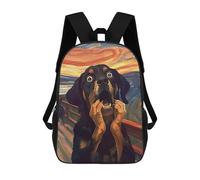 sinyumoney Unisex The Scream of Dog Backpack 3d Printed Travel Backpack Casual Laptop Backpack Lightweight SchoolBag for Men Women Boys Girls 17inch