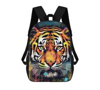 sinyumoney Unisex Tiger Watercolor Art Backpack 3D Printed Travel Rucksack Casual Laptop Rucksack Lightweight Schoolbag For Men Women Boys Girls 17inch
