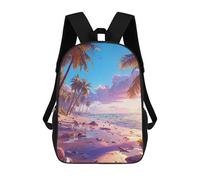 sinyumoney Unisex Tropical Beach Backpack 3d Printed Travel Backpack Casual Laptop Backpack Lightweight SchoolBag for Men Women Boys Girls 17inch