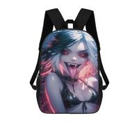 sinyumoney Unisex Vampire Girl 17 Inch Backpack 3d Printed Travel Backpack Casual Laptop Backpack Lightweight SchoolBag for Men Women Boys Girls