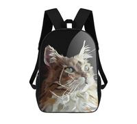 sinyumoney Unisex Vector Cat Backpack 3D Printed Travel Rucksack Casual Laptop Rucksack Lightweight Schoolbag For Men Women Boys Girls 17inch