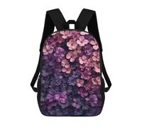 sinyumoney Unisex Violet Flowers Backpack 3d Printed Travel Backpack Casual Laptop Backpack Lightweight SchoolBag for Men Women Boys Girls 17inch