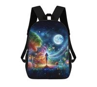 sinyumoney Unisex Walk to The Moon 17 Inch Backpack 3d Printed Travel Backpack Casual Laptop Backpack Lightweight SchoolBag for Men Women Boys Girls