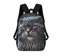 sinyumoney Unisex Wet Cat Backpack 3D Printed Travel Rucksack Casual Laptop Rucksack Lightweight Schoolbag For Men Women Boys Girls 17inch