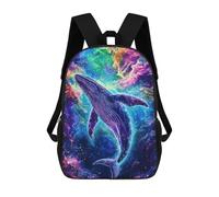 sinyumoney Unisex Whale in Space Backpack 3D Printed Travel Rucksack Casual Laptop Rucksack Lightweight Schoolbag For Men Women Boys Girls 17inch