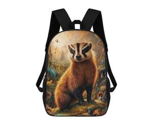 sinyumoney Unisex Whimsical Honey Badger Backpack 3d Printed Travel Backpack Casual Laptop Backpack Lightweight SchoolBag for Men Women Boys Girls 17inch